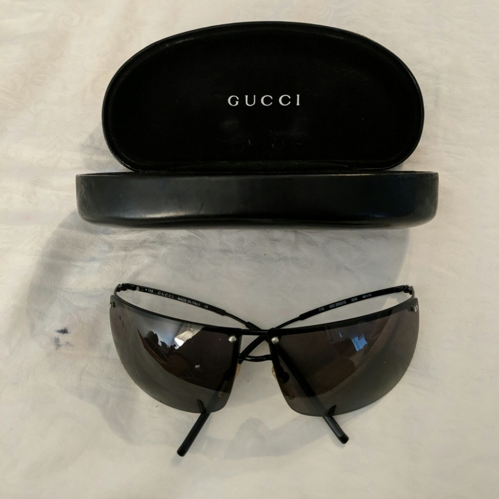 Gucci frameless wraparound sunglasses